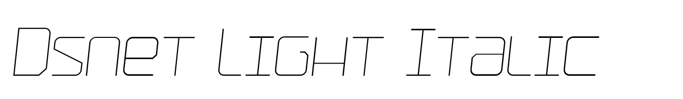 Dsnet Light Italic